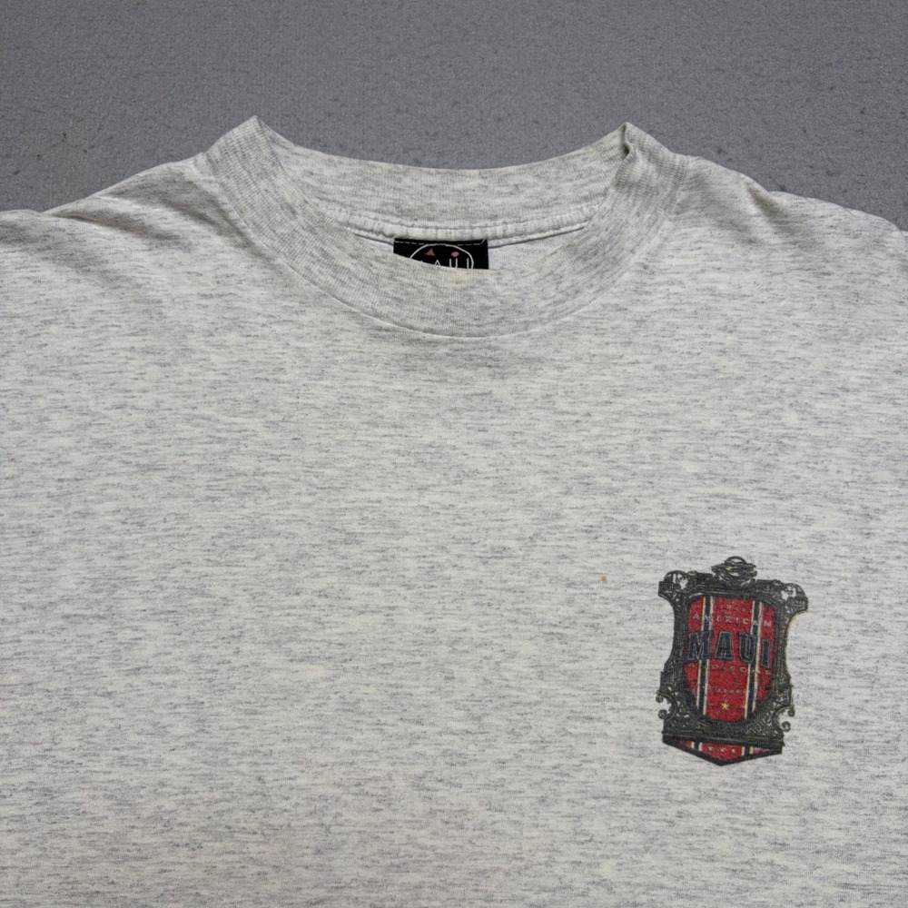 Maui and Sons T-Shirt Mens XXL Grey 1996 Vintage 90s Made in USA Surf Graphic - Picture 5 of 12